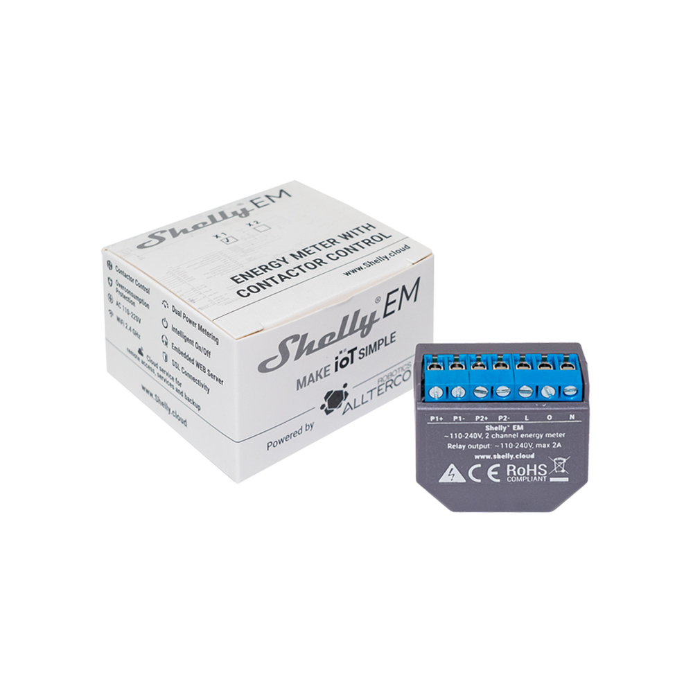 Pack doble medidor consumo Shelly - Shellyspain distribuidor oficial